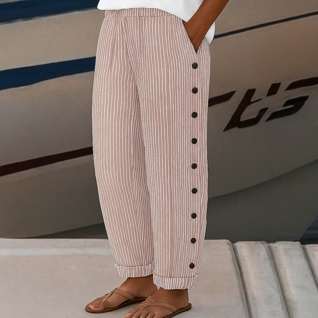 Seabreeze™ - Stripe Button Trousers
