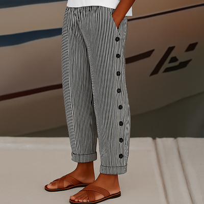 Seabreeze™ - Stripe Button Trousers