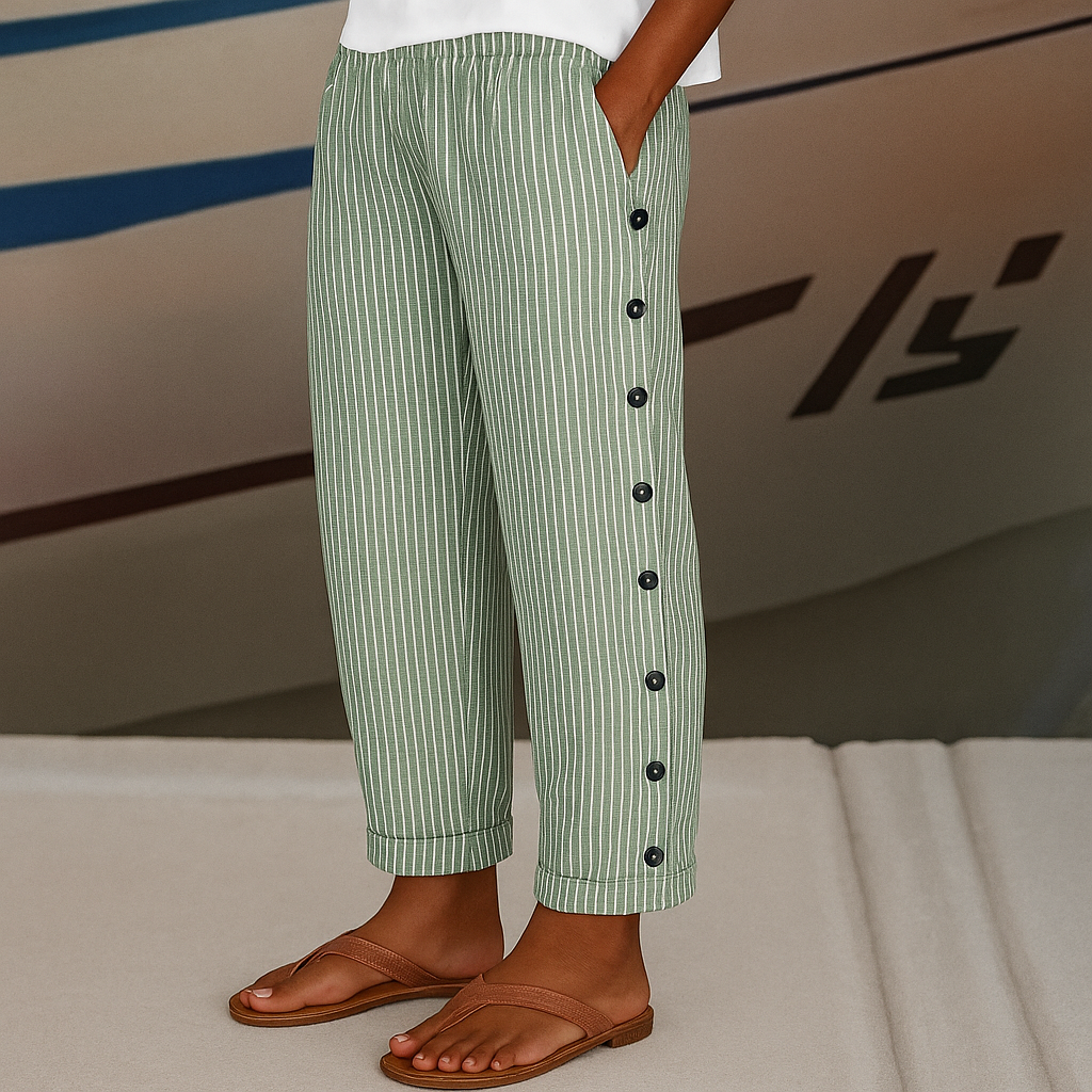 Seabreeze™ - Stripe Button Trousers