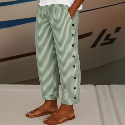 Seabreeze™ - Stripe Button Trousers