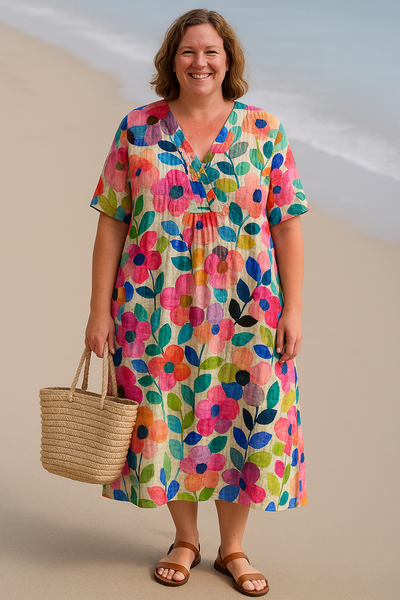 Elowen™ - Floral Tummy-Hiding Dress