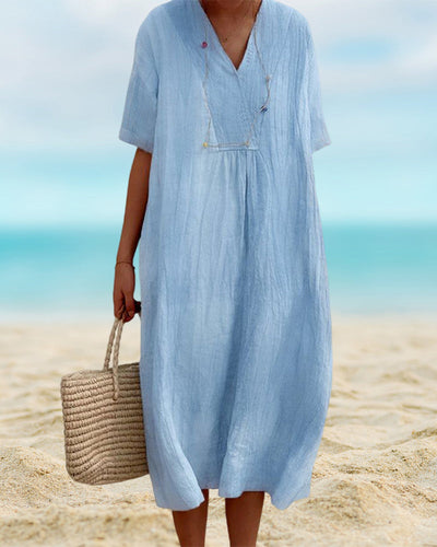 Thalassa - Relaxed V-Neck Dress