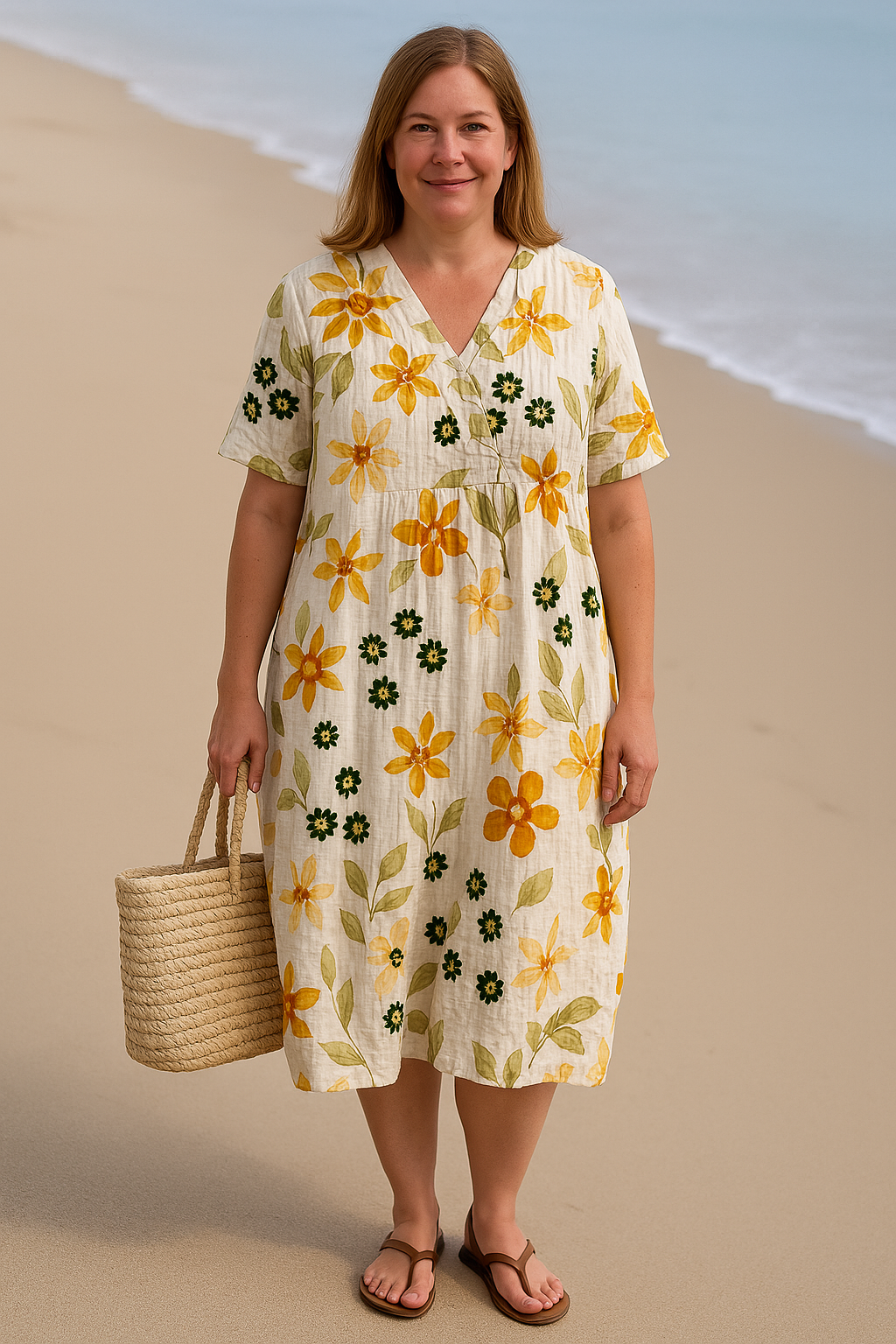 Elowen™ - Floral Tummy-Hiding Dress