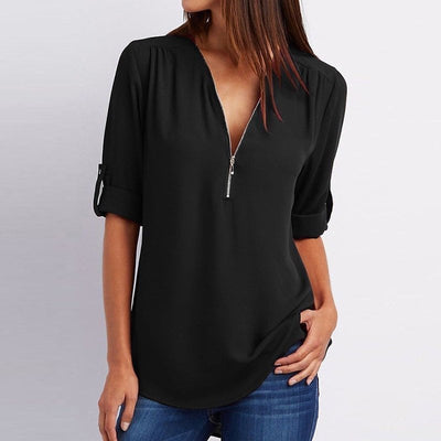 Lizzy - Elegant Zippered Top
