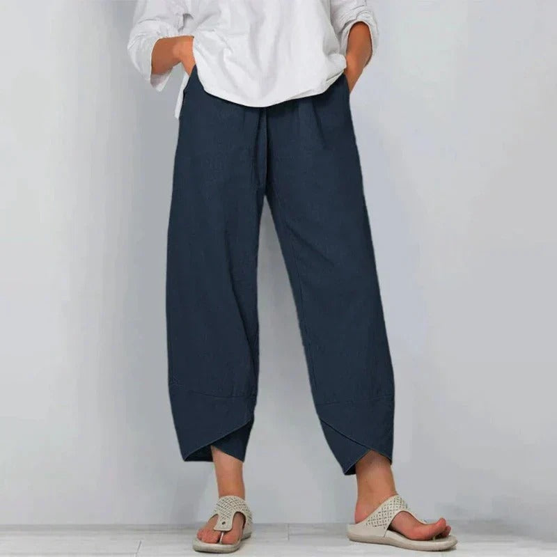 Natasha™ Chic Cotton And Linen Trousers