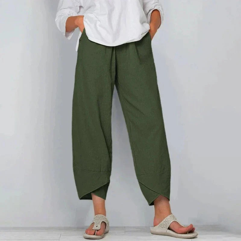 Natasha™ Chic Cotton And Linen Trousers