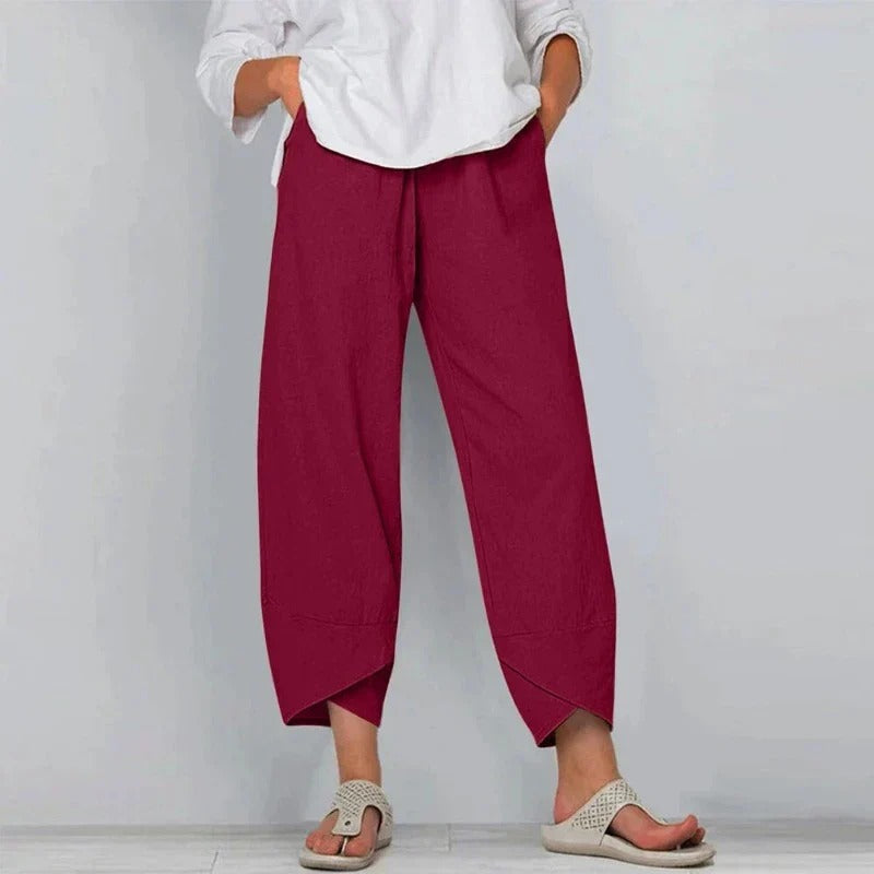 Natasha™ Chic Cotton And Linen Trousers