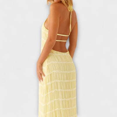 Adeline - Halterneck Long Dress