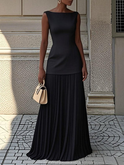 Klara™ Sleeveless Pleated Maxi Dress