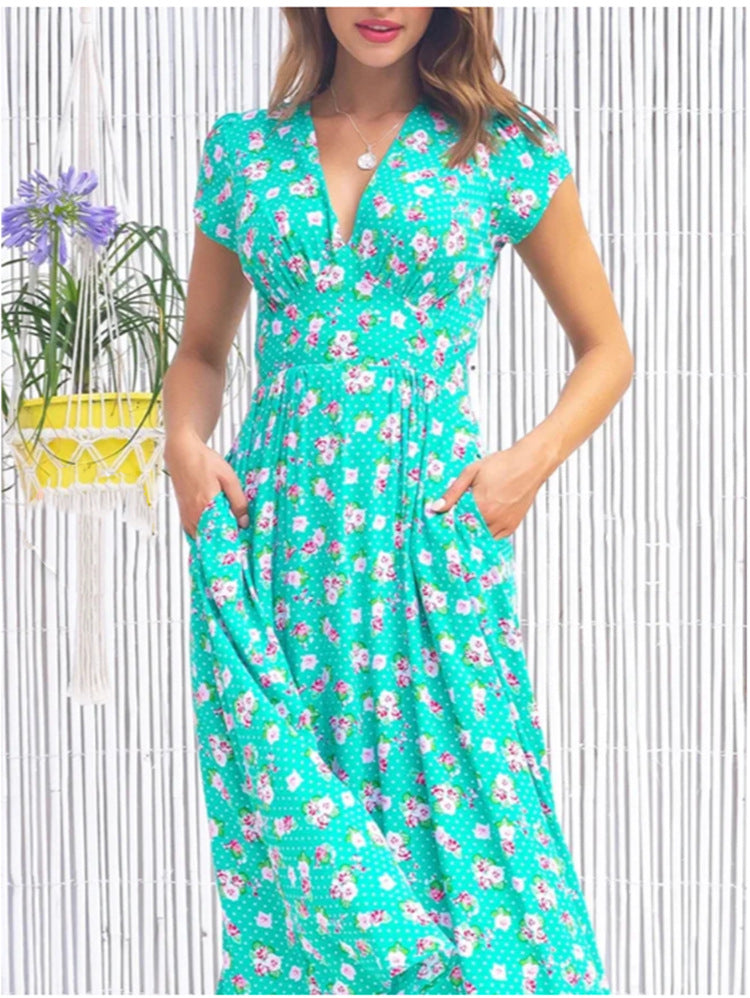 Elira™ - Button-Front Midi Dress
