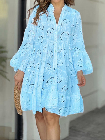 Emma™ – Embroidered Tiered Mini Dress