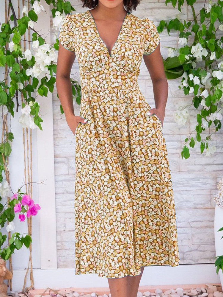 Elira™ - Button-Front Midi Dress