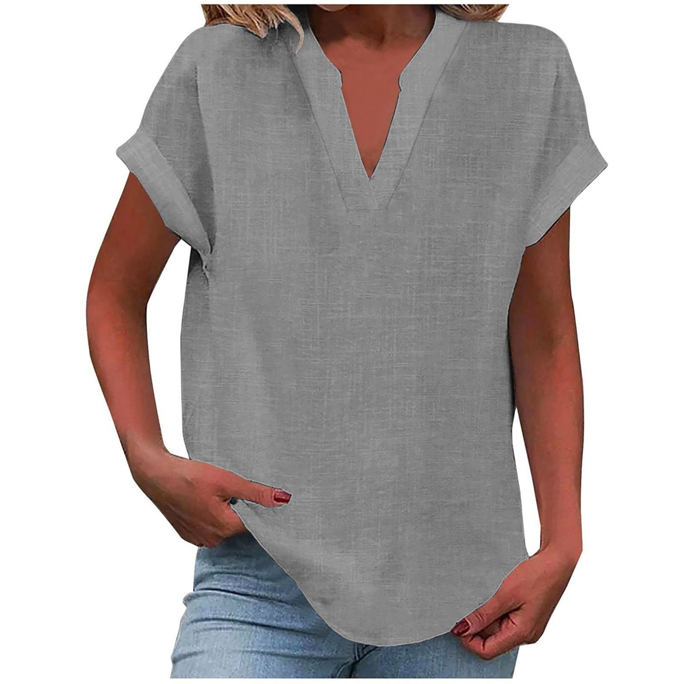 Liora™ – Relaxed V-Neck Blouse