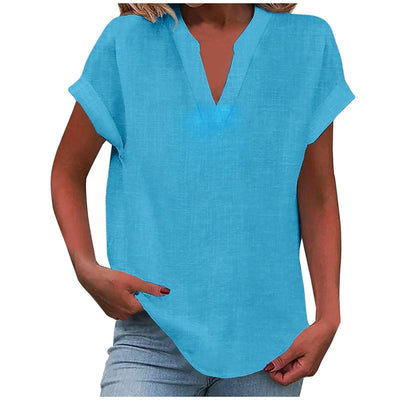 Liora™ – Relaxed V-Neck Blouse