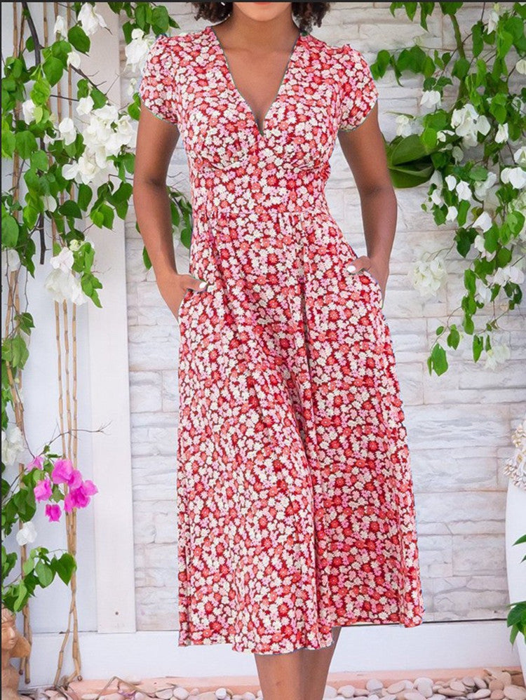Elira™ - Button-Front Midi Dress