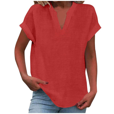 Liora™ – Relaxed V-Neck Blouse