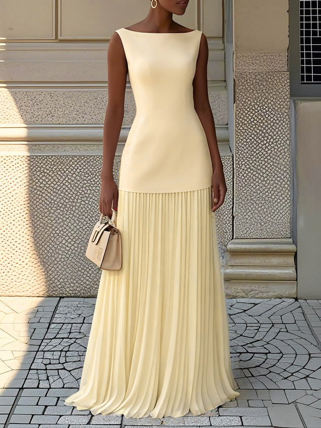 Klara™ Sleeveless Pleated Maxi Dress