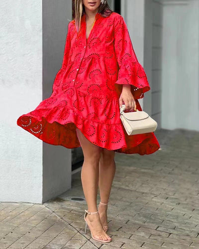 Emma™ – Embroidered Tiered Mini Dress