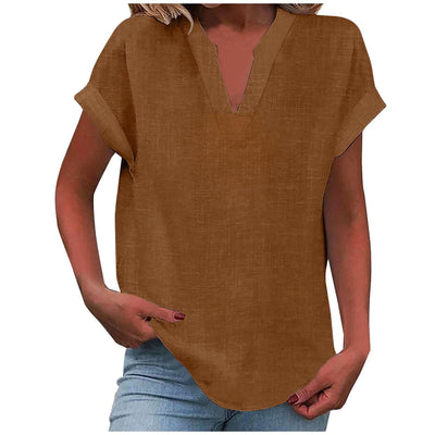 Liora™ – Relaxed V-Neck Blouse