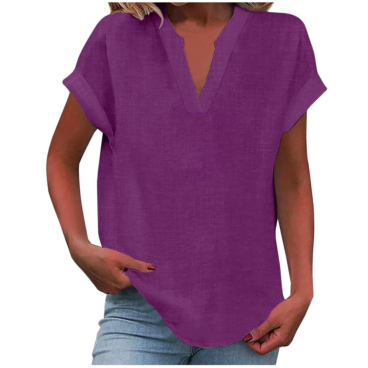 Liora™ – Relaxed V-Neck Blouse