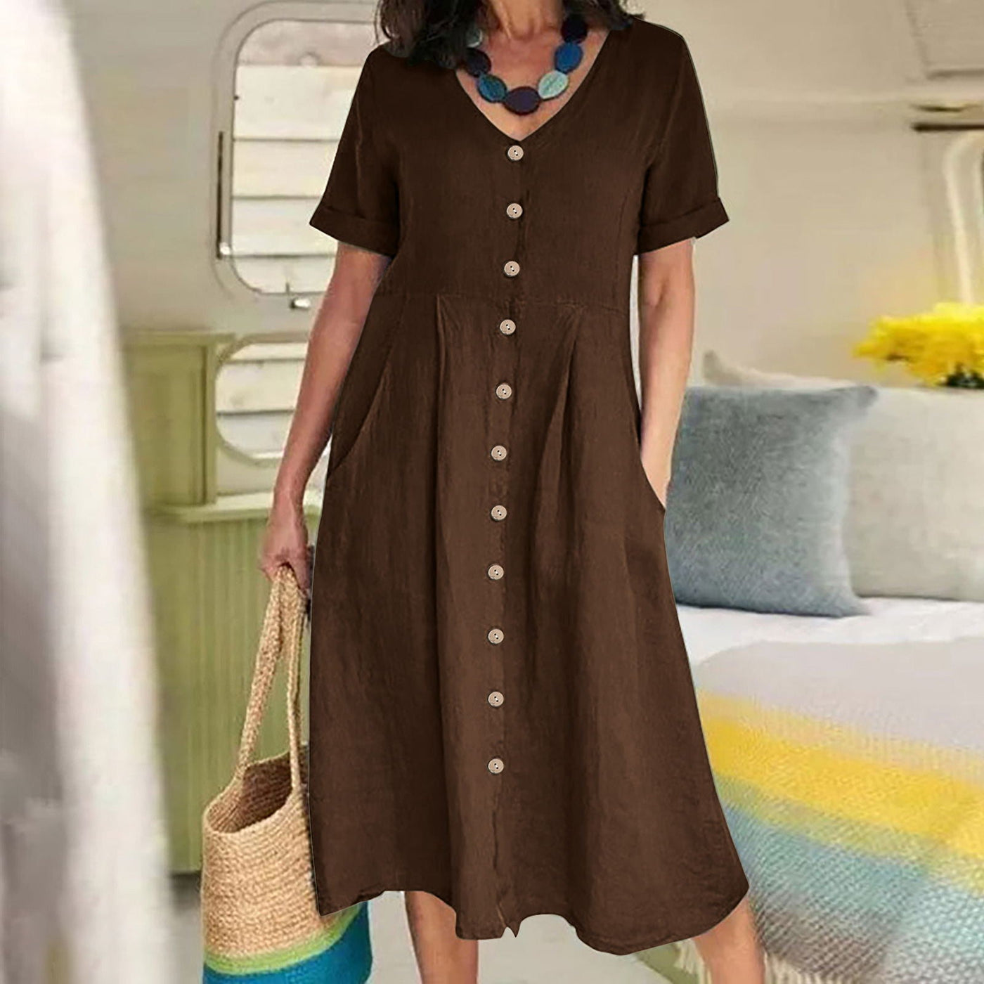 Harper™ - Everyday Pocket Button Dress