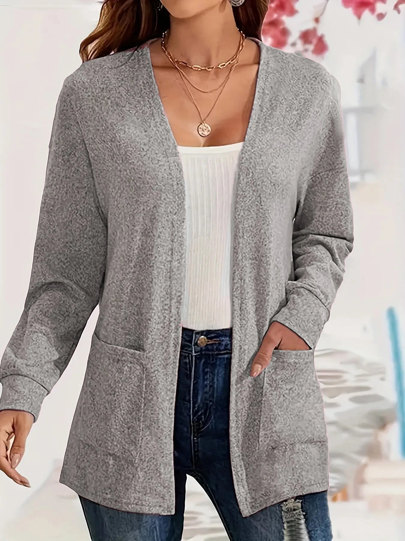 Elise | Autumn Knit Pocket Cardigan