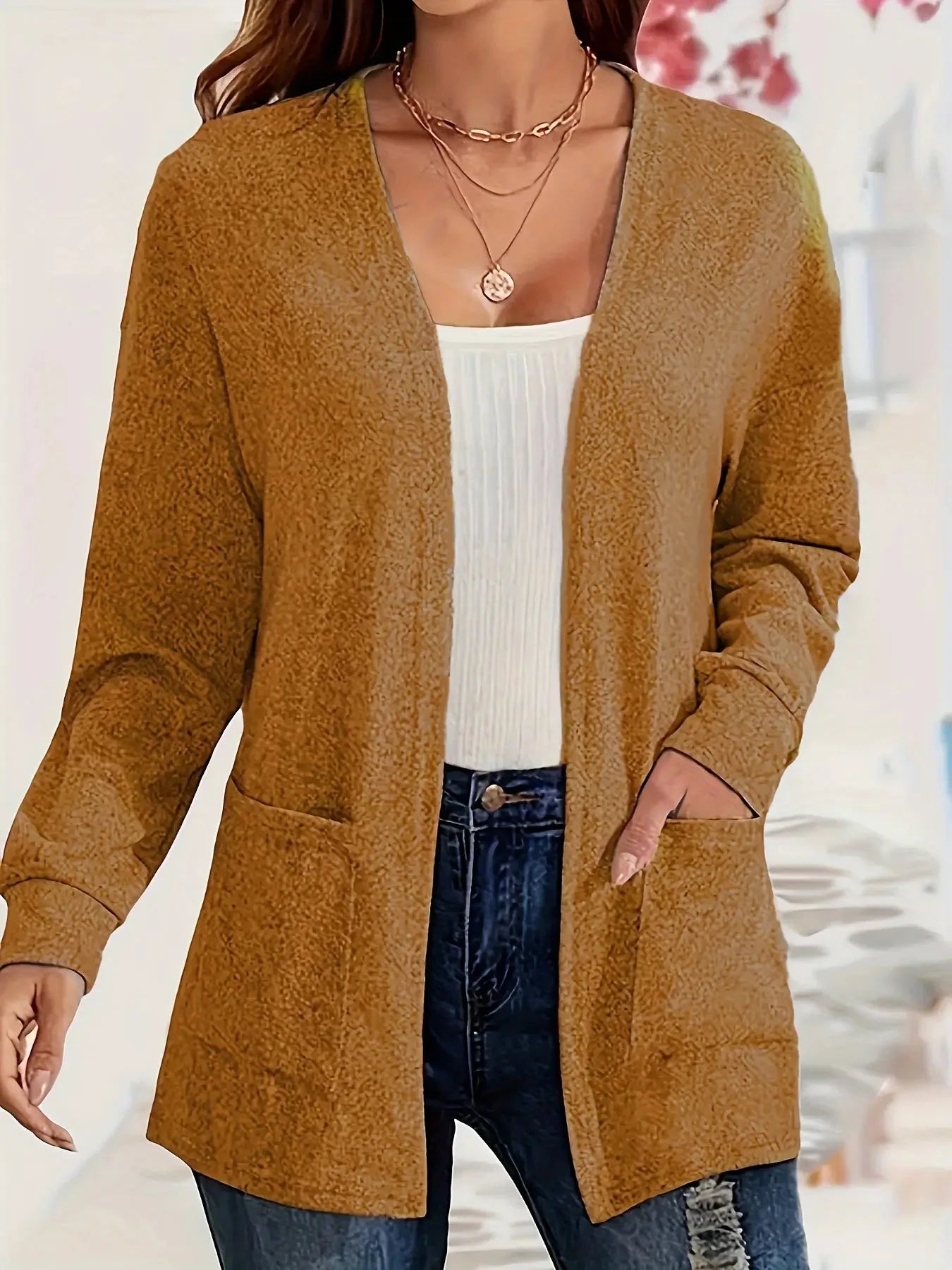 Elise | Autumn Knit Pocket Cardigan