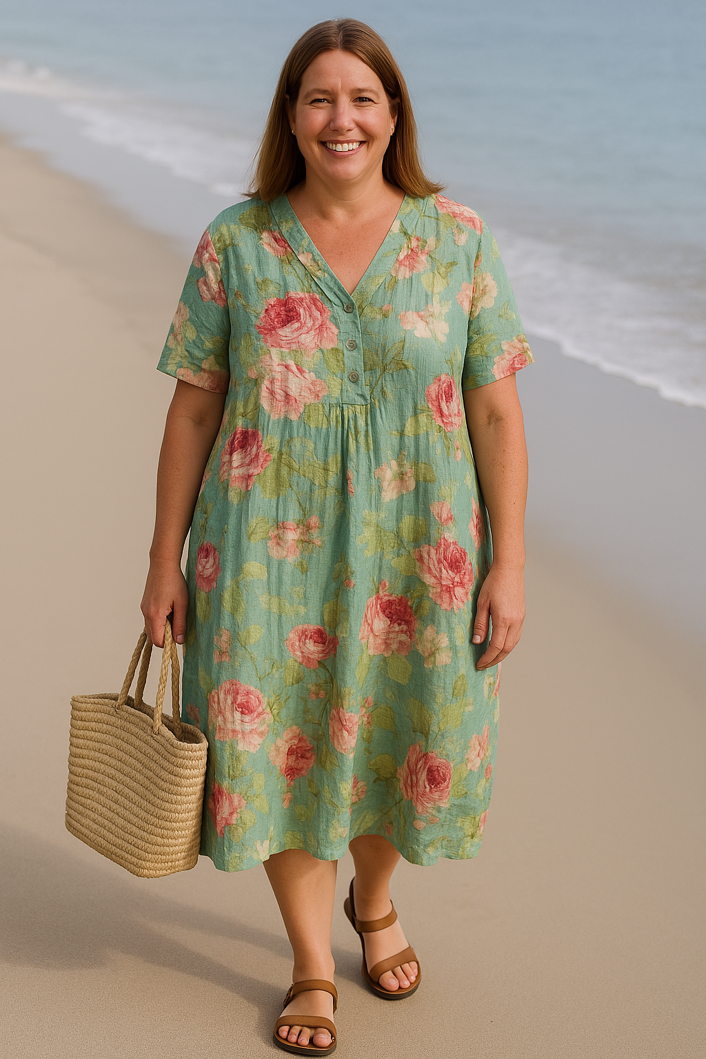 Elowen™ - Floral Tummy-Hiding Dress