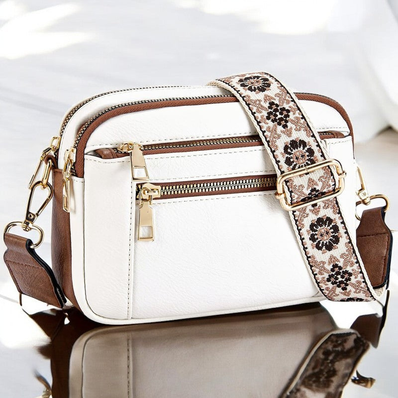 Camille™ Refined Leather Shoulder Bag