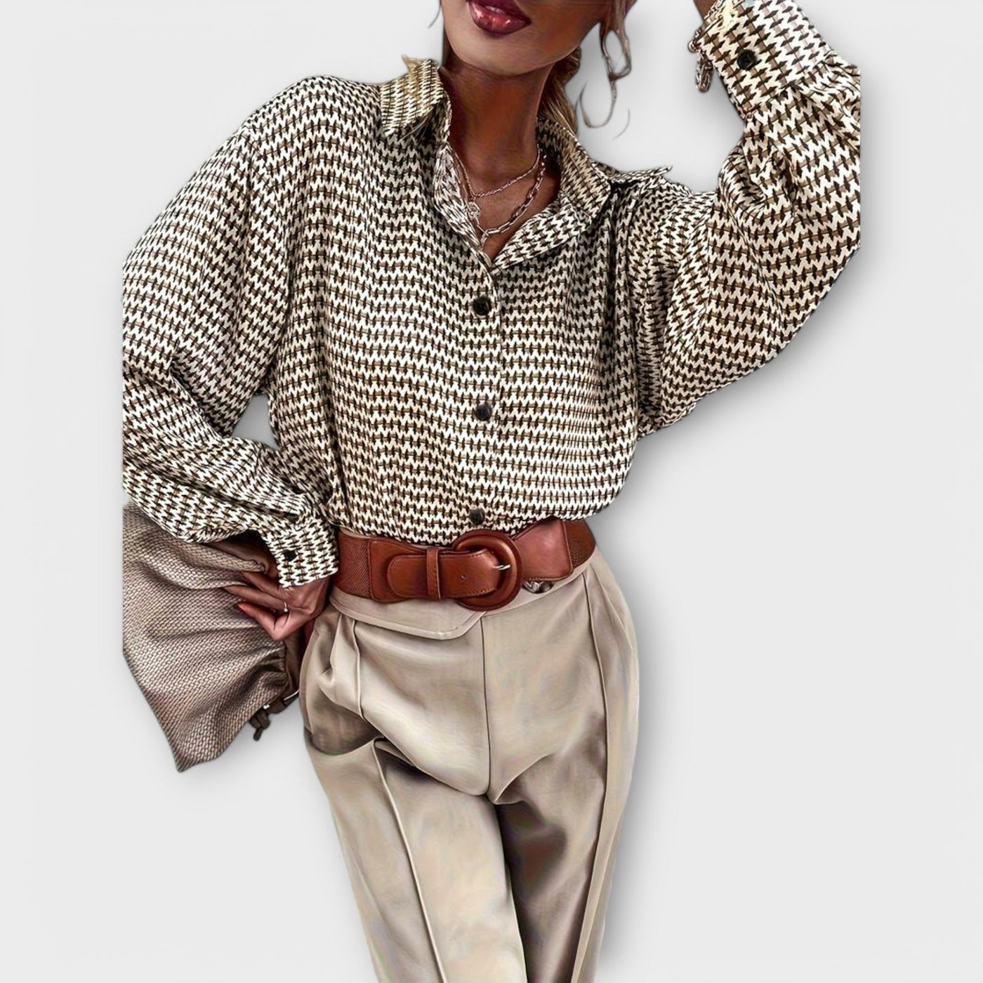 Ashley™ Vintage Long-Sleeve Blouse