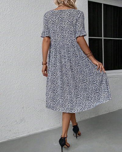 Mallory™ – Elegant Floral Midi Dress