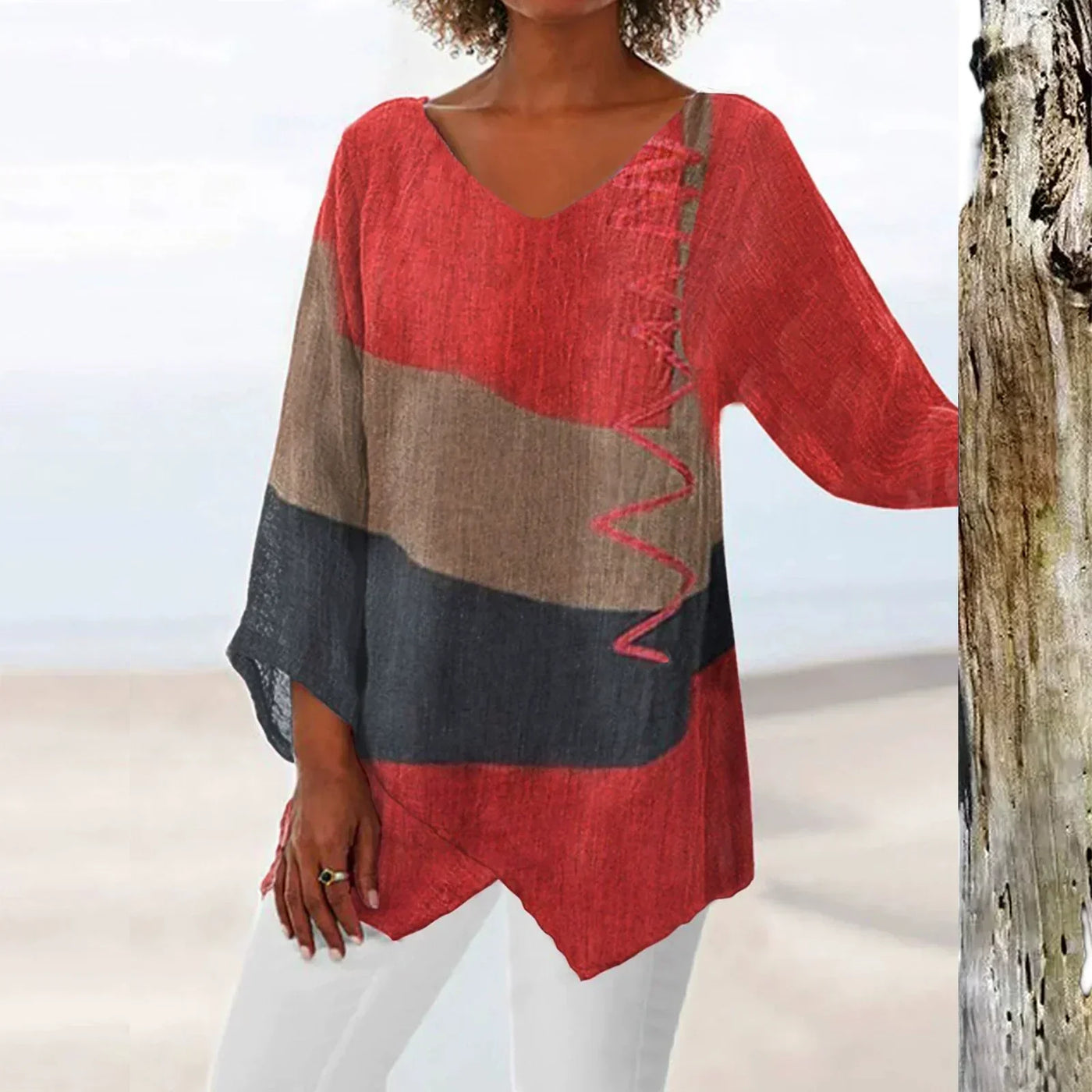 Hélène™ – Artistic V-Neck Tunic