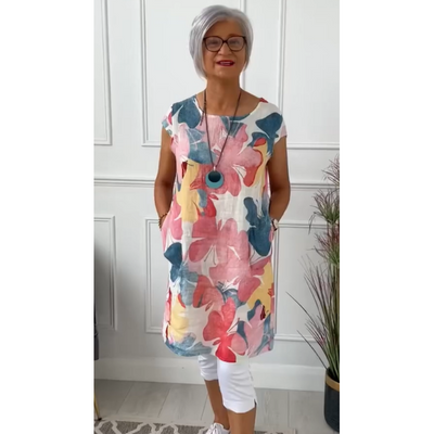 Elsa™  Stylish Floral Pocket Dress